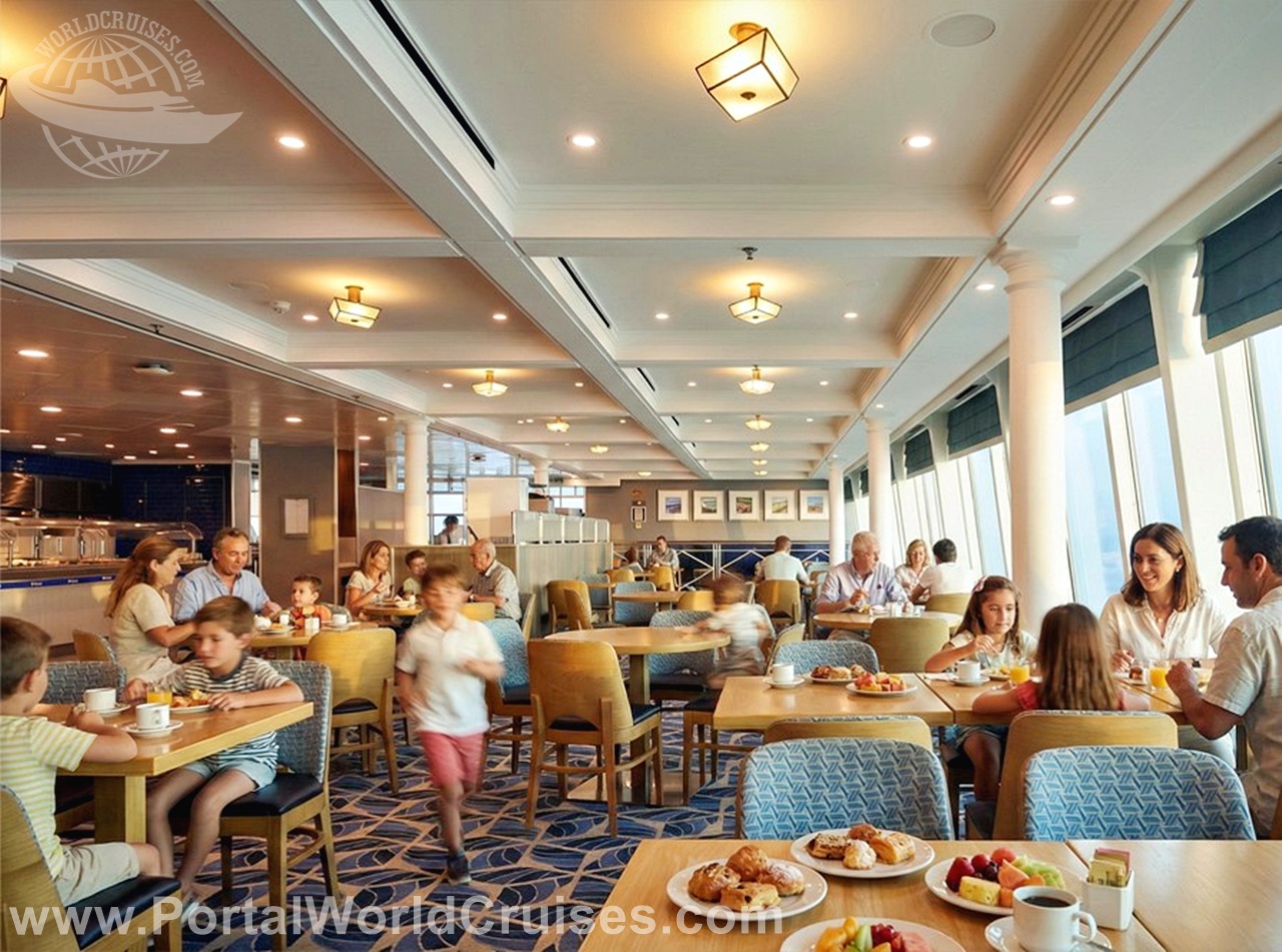 Restaurante buffet a bordo do Buenavista