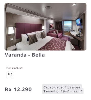 Cabine com varanda esperience